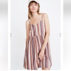 NWOT Madewell Ruffle-Waist Babydoll Cami Dress sz XXS #H